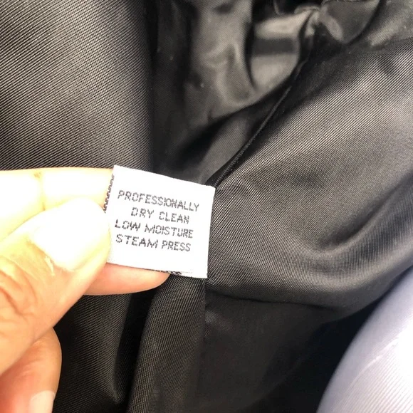 Vintage Jones New York 100% Pure Wool Black Double-Breasted Trench Coat size XL - Picture 11 of 14